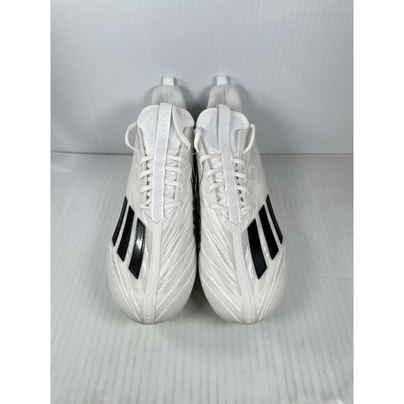 Size 13.5 Mens Adidas Adizero Molded Football Cleats White Black GX4049 NEW - Picture 2 of 8